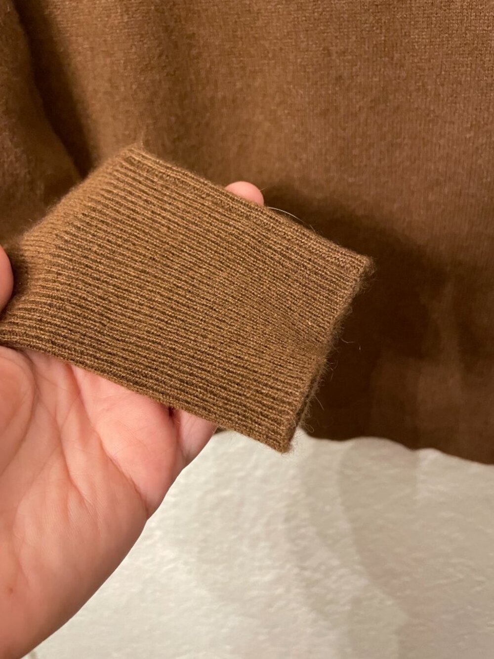 100% Cashmere J. Crew Warm Nutmeg Brown XS Women's Crew Neck Sweater Cozy Luxury - Picture 6 of 10